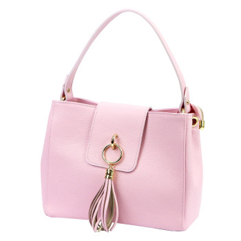 Kožená kabelka Luka ružová KZ2261530