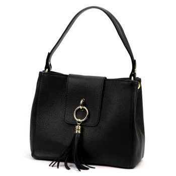 Kožená kabelka Luka čierna KZ2261532