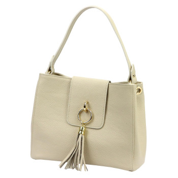 Kožená kabelka Luka béžová KZ2261534