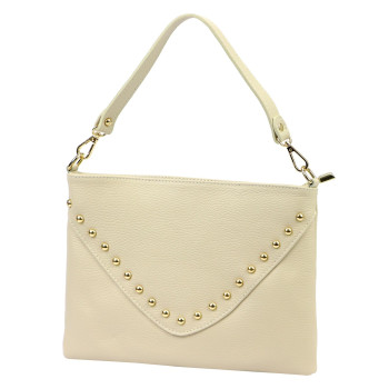 Kožená kabelka Luka béžová KZ2261453