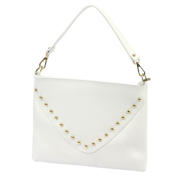 Kožená kabelka Luka biela KZ2261454