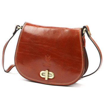 Kožená kabelka Florence hnedá KZ2261442