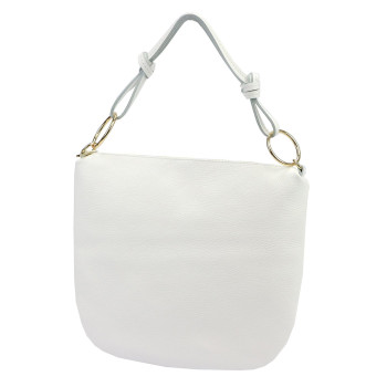 Kožená kabelka Luka biela KZ2261470