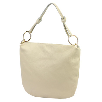 Kožená kabelka Luka béžová KZ2261474