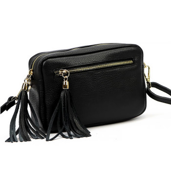 Kožená kabelka Luka čierna KZ2261522