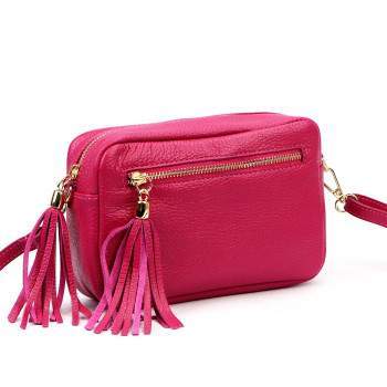 Kožená kabelka Luka fuchsiová KZ2261524