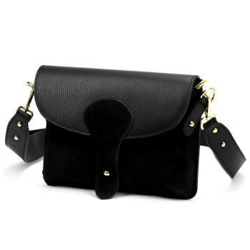 Kožená kabelka Luka čierna KZ2261367