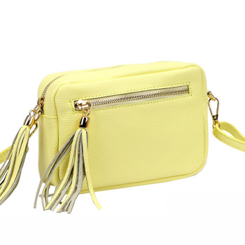 Kožená kabelka Luka žltá KZ2261510