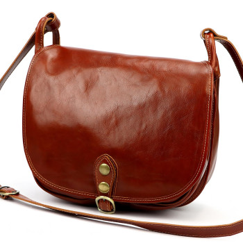 Kožená kabelka Florence hnedá KZ2261634