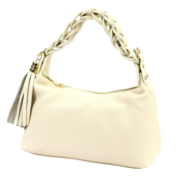 Kožená kabelka Luka smotanovo béžová KZ2261638