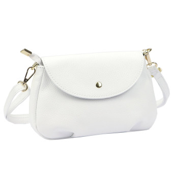 Kožená kabelka Luka biela KZ2261704