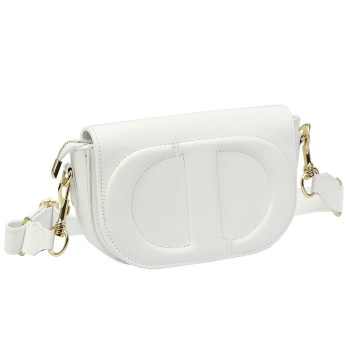 Kožená kabelka Luka biela KZ2261477