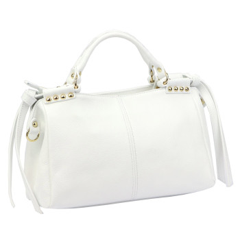 Kožená kabelka Camilla biela KZ2261064