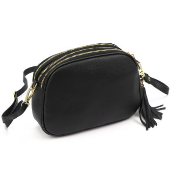 Kožená kabelka Luka čierna KZ2261651