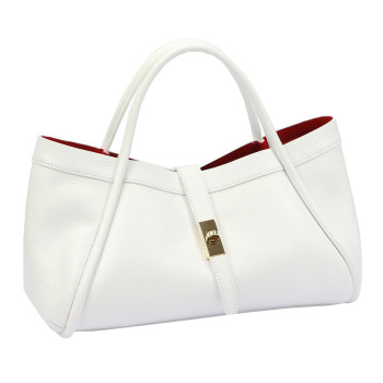 Kožená kabelka Camilla biela KZ2261659