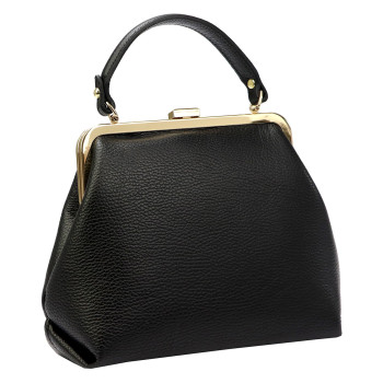 Kožená kabelka Luka čierna KZ53307