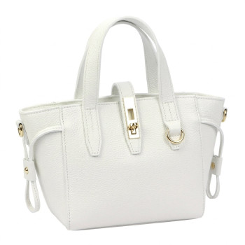 Kožená kabelka Luka biela KZ2261070