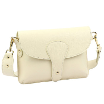 Kožená kabelka Luka béžová KZ2261360