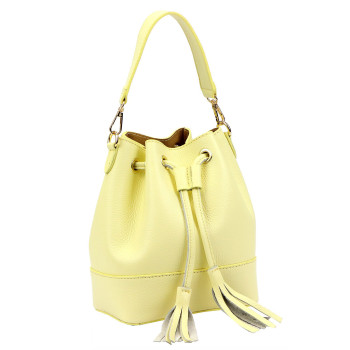 Kožená kabelka Luka žltá KZ2261622