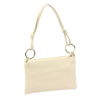 Kožená kabelka Luka béžová KZ2261595