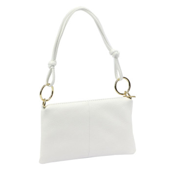 Kožená kabelka Luka biela KZ2261593