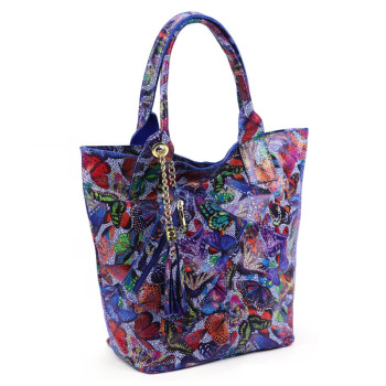 Kožená kabelka Luka chrpovo modrá KZ2261713