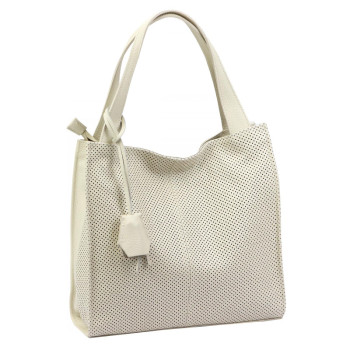 Kožená kabelka Luka béžová KZ2261313