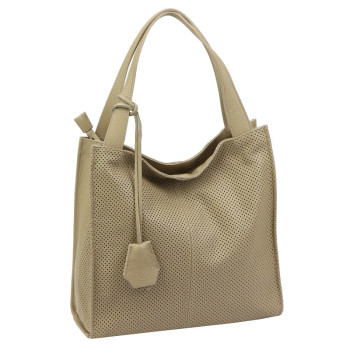 Kožená kabelka Luka béžová KZ2261312