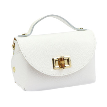 Kožená kabelka Luka biela KZ2261630