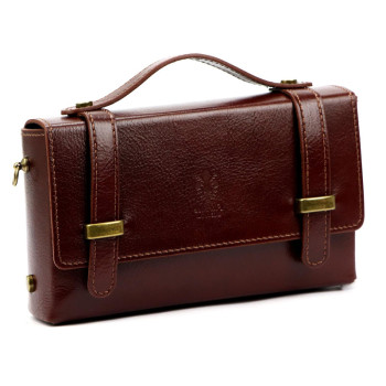 Kožená kabelka Florence hnedá KZ2261888