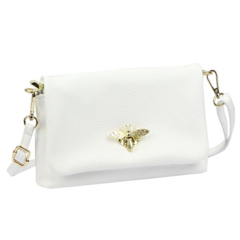 Kožená kabelka Luka biela KZ2261900