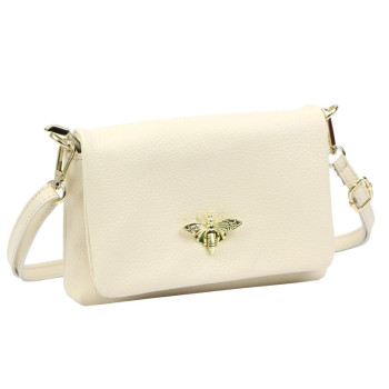 Kožená kabelka Luka béžová KZ2261896