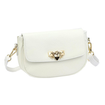 Kožená kabelka Luka biela KZ2261912