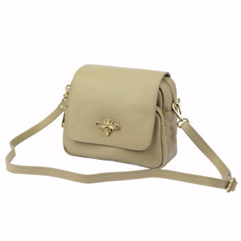 Kožená kabelka Luka béžová KZ38213