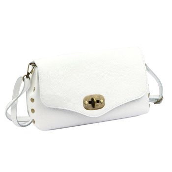 Kožená kabelka Luka biela KZ2261914