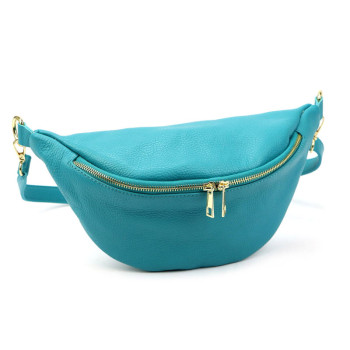 Dámska kožená ľadvinka tyrkysová KZ2260923