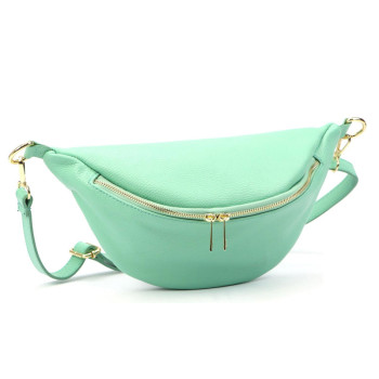 Dámska kožená ľadvinka zelená KZ2260927