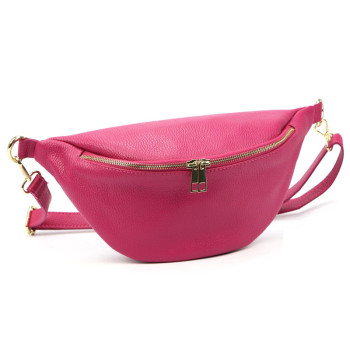 Dámska kožená ľadvinka fuchsiová KZ2261604