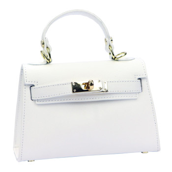 Kožená kabelka Luka biela KZ51802