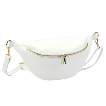 Dámska kožená ľadvinka biela KZ2260925