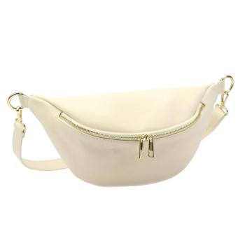 Dámska kožená ľadvinka béžová KZ2261603