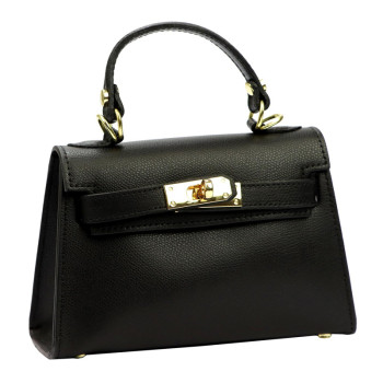 Kožená kabelka Luka čierna KZ51803