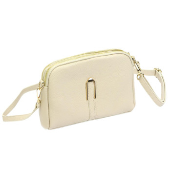 Kožená kabelka Luka béžová KZ56697