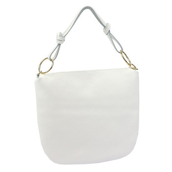 Kožená kabelka Luka biela KZ2261470