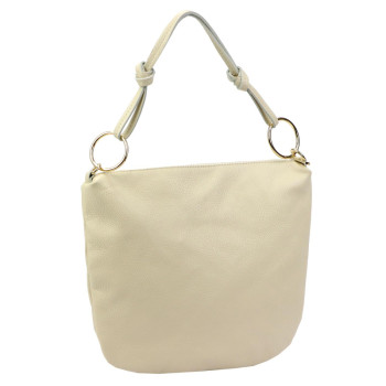 Kožená kabelka Luka béžová KZ2261474