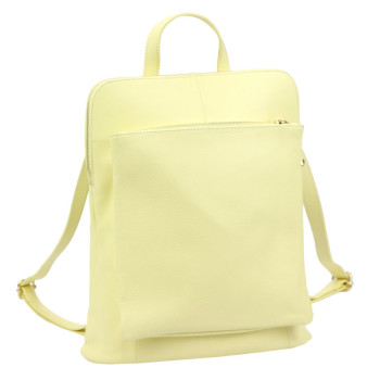 Dámsky kožený batoh Luka žltý (KZ2261639) 10l