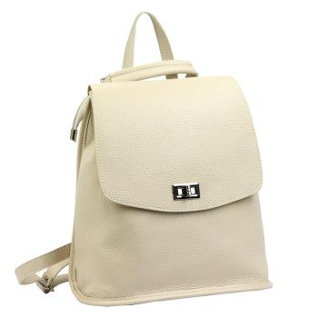 Dámsky kožený ruksak béžový Luka KZ2258019 8l