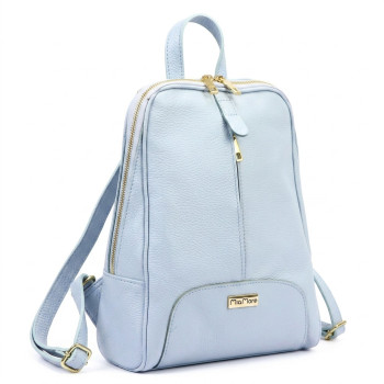 Dámsky kožený batoh MiaMore modrý (KZ2260767) 9,5l