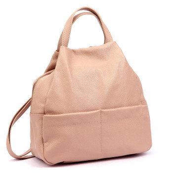 Dámsky kožený ruksak ružový Luka KZ57592 9l