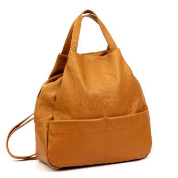Dámsky kožený ruksak hnedy camel Luka KZ57593 9l